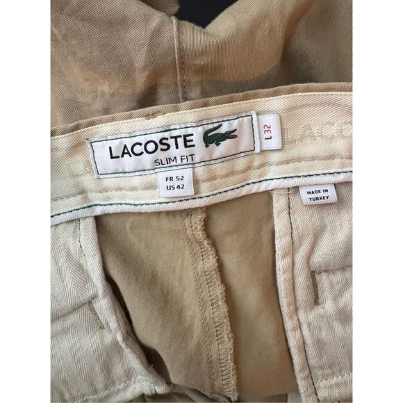 Lacoste khaki pants size 42 measures as size 40 - Picture 14 of 14